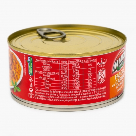 Fasole cu cârnați afumați 300g