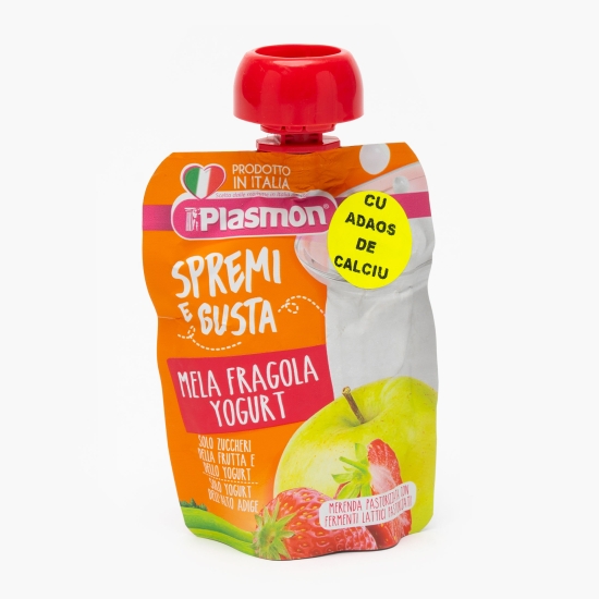 Piure de măr, căpșuni și iaurt 85g