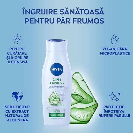 Şampon și balsam Express 2în1 pentru îngrijire intensă și pieptănare ușoară 0.25l