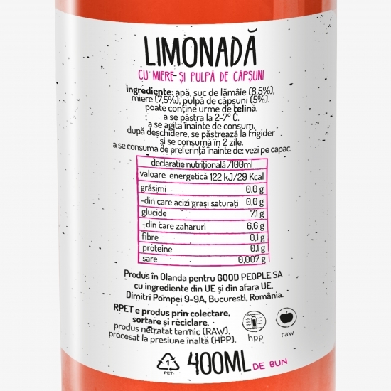 Limonadă cu căpșuni 400ml