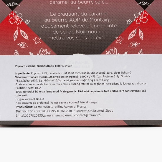 Popcorn caramel cu unt sărat și piper Sichuan 100g