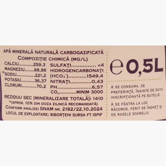 Apă minerală naturală carbogazificată Forte, 500ml 