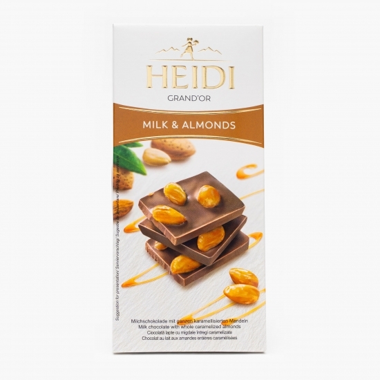 Ciocolată lapte cu migdale caramelizate 100g