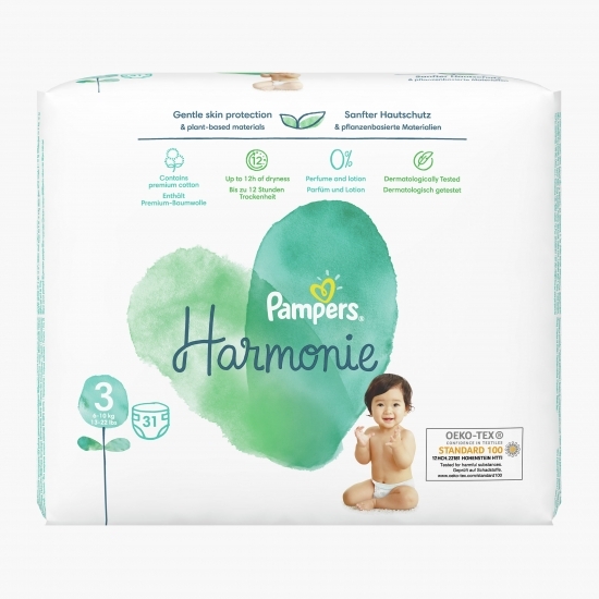 Scutece Harmonie mărimea 3, 6-10kg, 31 buc