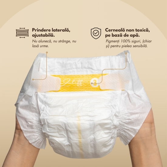 Scutece cu arici din bambus mărimea 3, 6-11kg, 30 buc