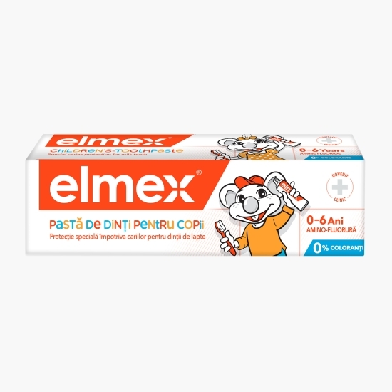 Pastă de dinți pentru copii cu fluor, vârstă 0-6 ani, 50ml
