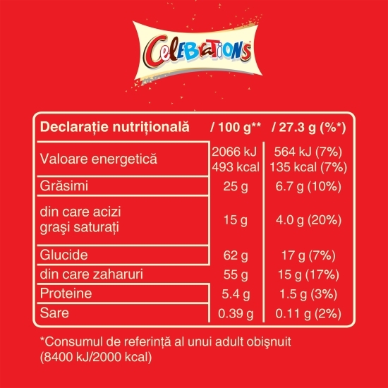 Calendar de Crăciun cu bomboane de ciocolată 215g