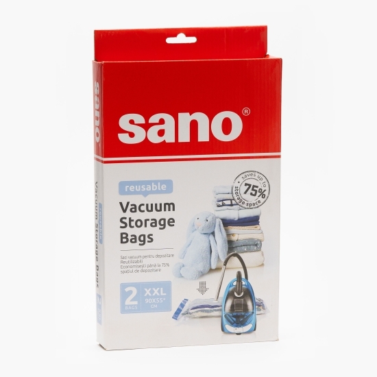 Saci vacuum pentru depozitare XXL, 90x55cm, 2 buc