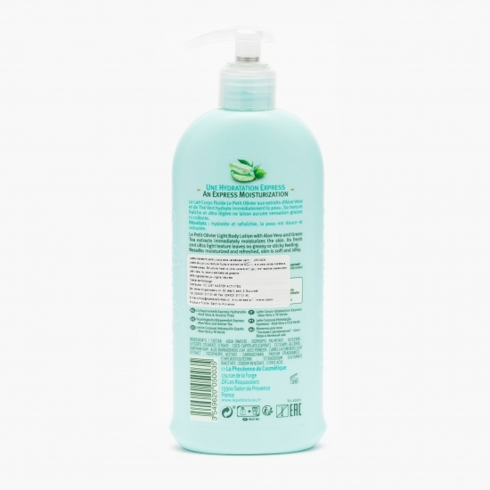 Loțiune hidratantă pentru corp aloe vera & ceai verde pentru piele normală și uscată 0.25l