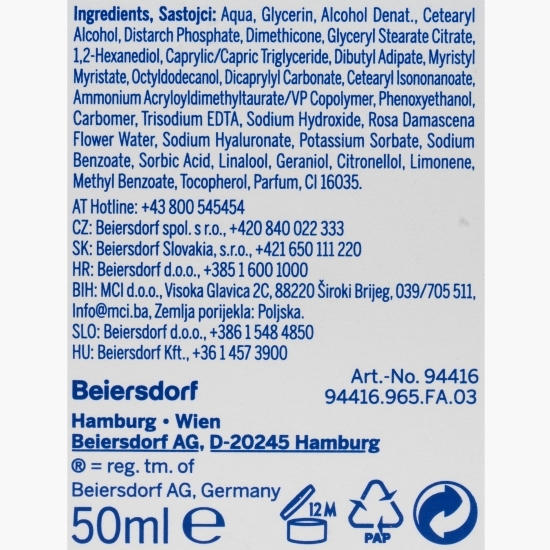 Gel-cremă cu Apă de Trandafir, Rose Touch 50ml