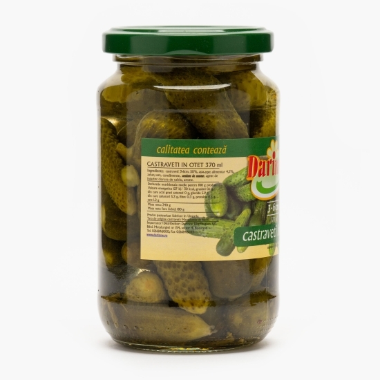Castraveți în oțet 3-6 cm, 370ml