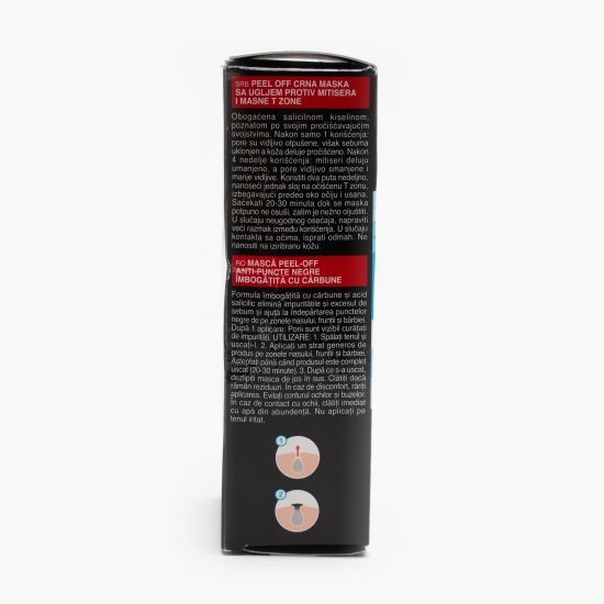 Mască Peel Off anti-puncte negre Pure Active Charcoal 50ml