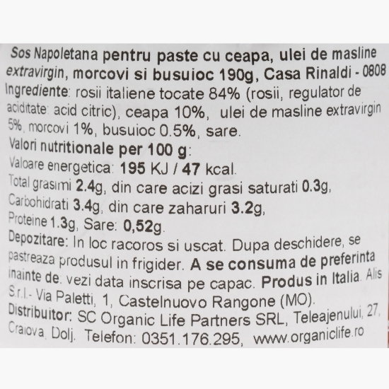Sos pentru paste Napoletana 190g