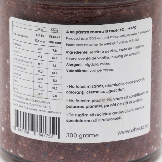 Budincă de chia cu zmeură și mentă 300g