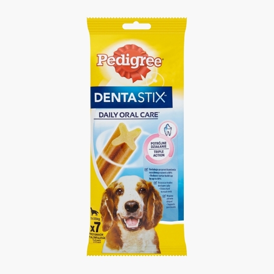 Batoane dentare pentru câini de talie medie, 7 buc, 180g, DentaStix 