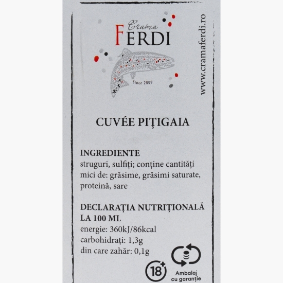 Vin roșu sec Cuvee Pițigaia, 14%, 0.75l
