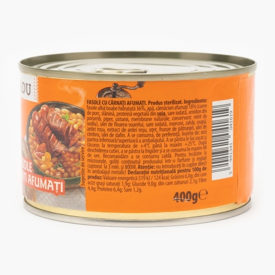 Fasole cu cârnați afumați 400g