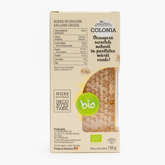 Miere de salcâm crudă în fagure eco 150g