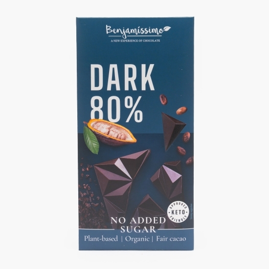 Ciocolată neagră eco 80% cacao, 60g