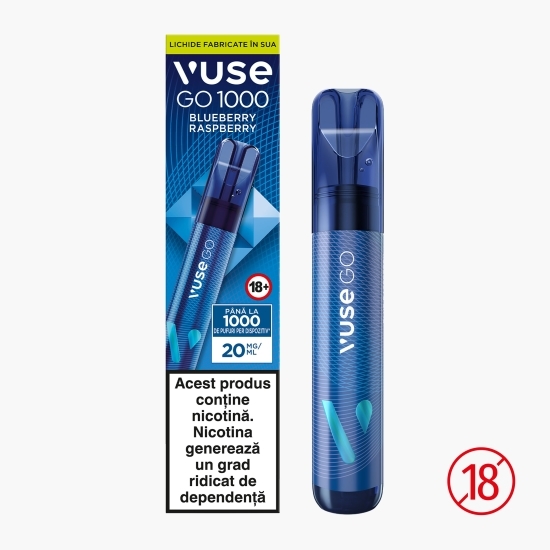 Țigară electronică Blue Raspberry, 20mg/ml nicotină, 1000 puffs