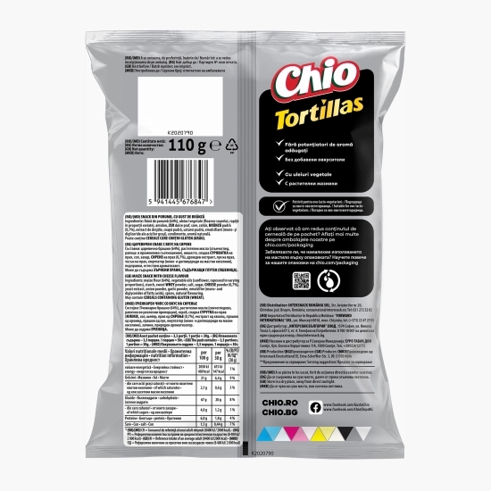 Chipsuri Tortillas cu gust de brânză 110g