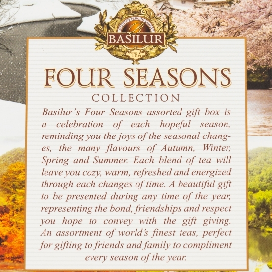 Ceai asortat negru și verde Four Seasons, 40 plicuri
