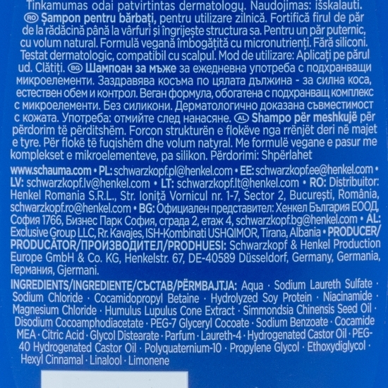 Șampon pentru bărbați pentru utilizare zilnică 400ml
