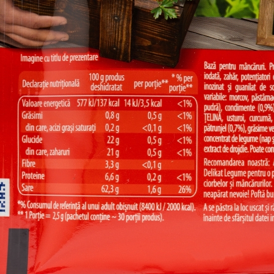 Bază pentru mâncare legume 75g