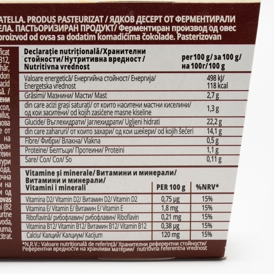 Produs fermentat din ovăz cu straciatella 2x125g