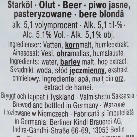 Bere blondă sticlă 0.5l