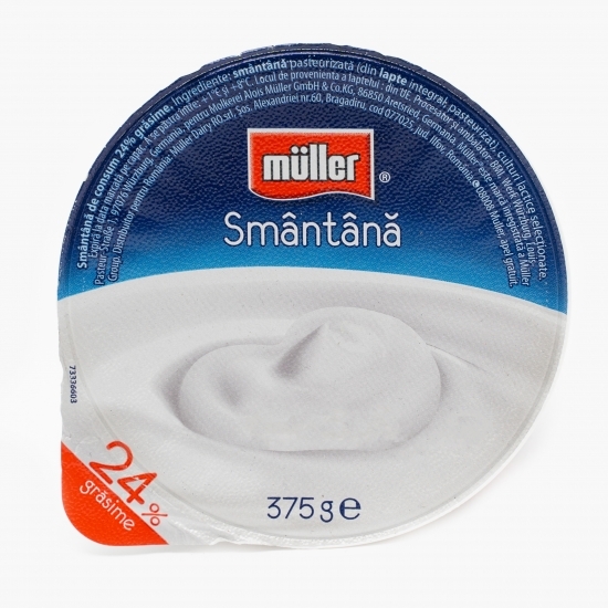 Smântână 24% grăsime 375g
