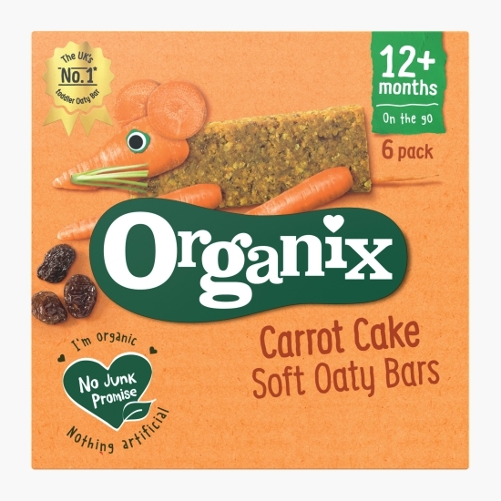 Batoane ecologice din ovăz integral cu morcov și mere, 12+ luni, 180g