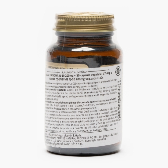 Coenzima Q-10 200mg, 30 capsule vegetale