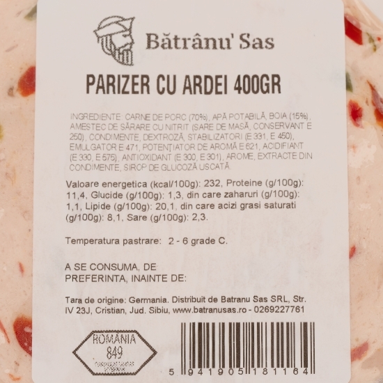 Parizer cu ardei 400g