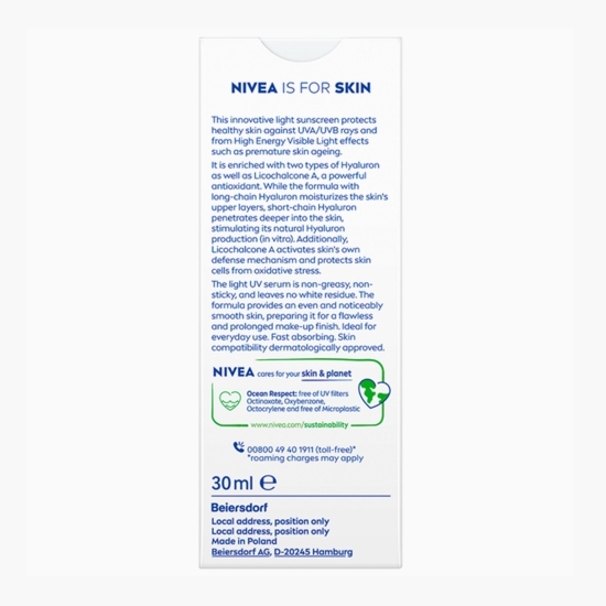 Primer Daily UV Serum 2 în 1, SPF 50, 30ml