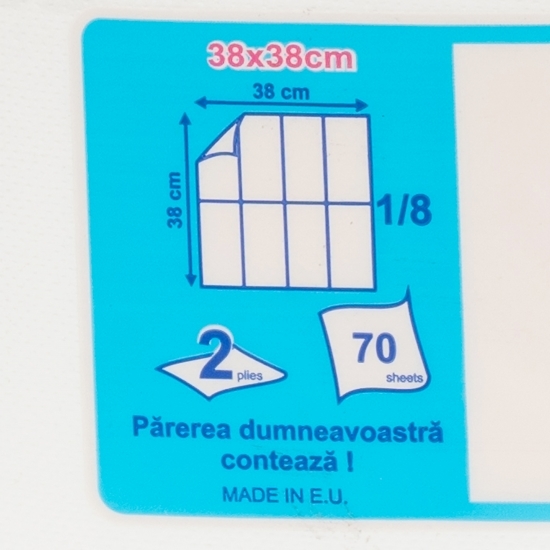 Șervețele de masă pliate în 8, 2 straturi 80 buc