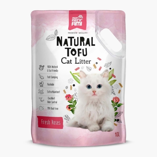 Așternut Tofu pentru pisici, trandafir 10l