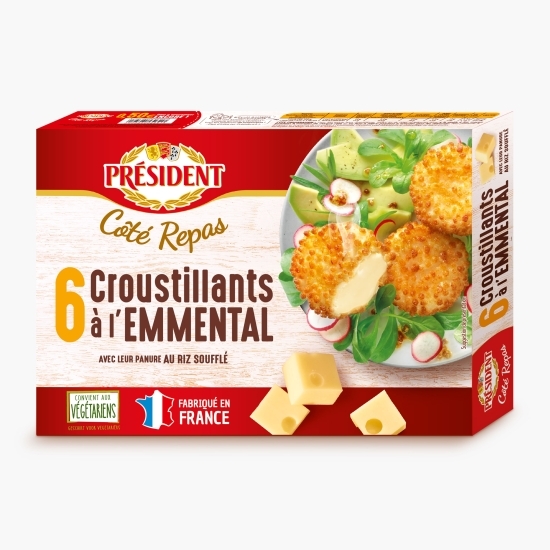 Brânză Emmental pane, 6 buc, 150g
