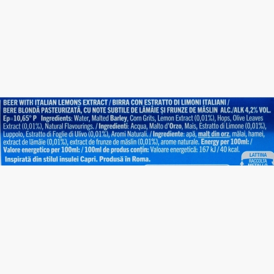 Bere blondă Capri, doză 0.33l