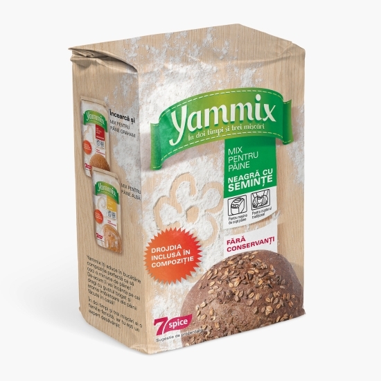 Mix pentru pâine neagră cu semințe 500g