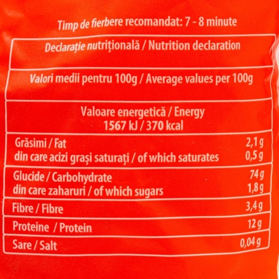 Paste făinoase cu ouă - scoici 400g