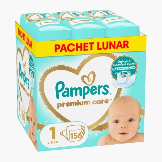 Scutece Premium Care XXL Box nou-născut, mărimea 1, 2-5kg, 156 buc