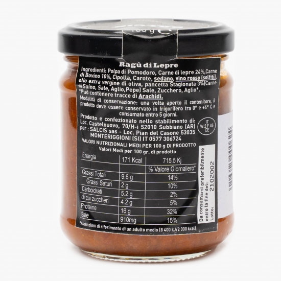 Ragu din carne de iepure pentru paste 180g