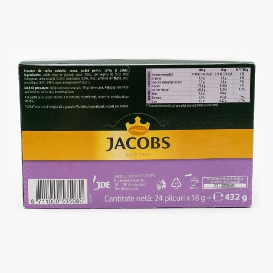 Milka 3în1 plicuri 24x18g, cafea instant 