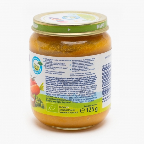 Gustare ecologică legume și orez cu carne de pui, +4 luni, 125g