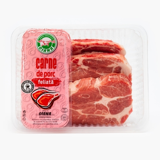 Ceafă de porc cu os, feliată 750g