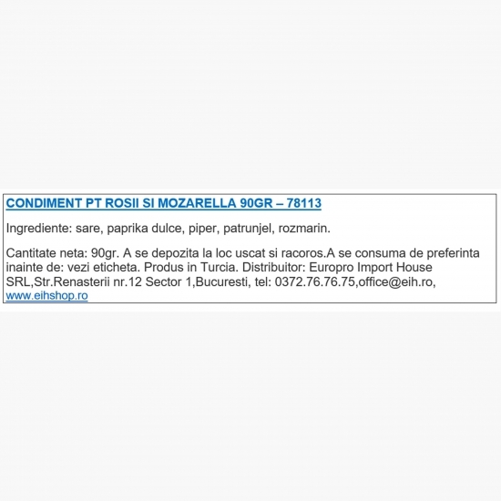 Condiment pentru roșii și mozzarella 90g