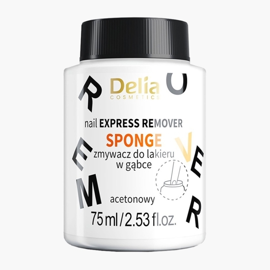 Dizolvant cu acetonă pentru lac de unghii, cu burete 75ml
