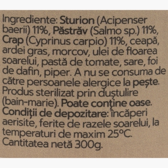Zacuscă trio sturion, păstrăv și crap 300g