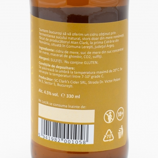 Cidru de mere cu ghimbir sticlă 0.33l